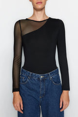 black sheer bodysuit