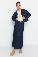Maxi denim skirt