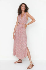 cut-out floral dress