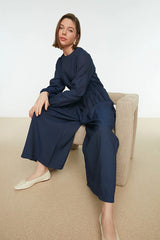 Modest navy jumpsuit