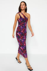 asymmetric tulle dress