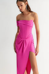 fuschia corset dress