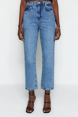 Blue high waist jeans