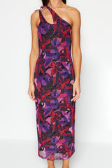 asymmetric tulle dress