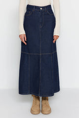 Maxi denim skirt