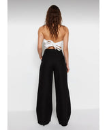 Black linen trousers
