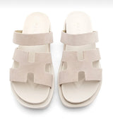 Real leather slippers