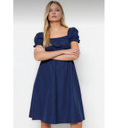 Short sleeve navy dress
