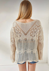 ecru long sleeve top