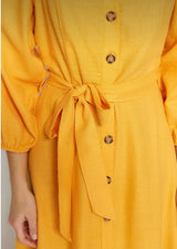 Belted Buttoned Dress