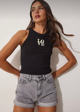 Love black tank top