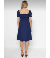 Short sleeve navy dress