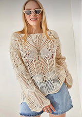 ecru long sleeve top