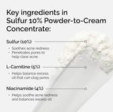 Sulfur 10% Powder-to-Cream Concentrate Acne Spot Treatment