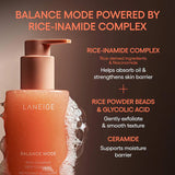 Balance Mode Rice Foaming Gel Cleanser with Glycolic Acid to Control Shine & Unclog Pores