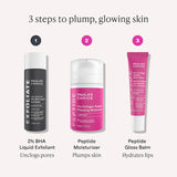 Plump + Glow Skincare Trio with 2% BHA & Peptides for Smoother, Firmer Skin