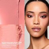 Major Headlines Double-Take Crème & Powder Blush Duo & Lip Balm Makeup Gift Set - Soft Rosy Pink