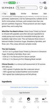 Glassy Lip Minis 3 Pc. Glaze Craze Tinted Peptide Lip Serum Gift Set