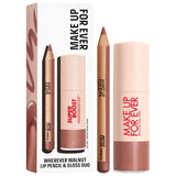Mini Artist Color Pencil Lip Liner & Lip Gloss Kit / Wherever Walnut