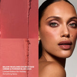 Major Headlines Double-Take Crème & Powder Blush Duo & Lip Balm Makeup Gift Set - Soft Warm Mocha