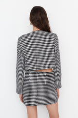 black and white tweed jacket