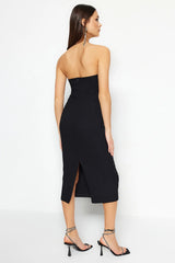 Diamond strapless black dress