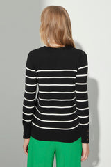 black striped sweater top