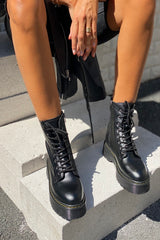 Platform Black boots