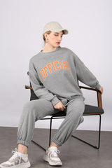 Grey joggers and sweatshirt set