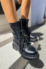 Black biker boots