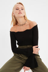 off shoulder knit top