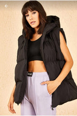 black Hooded Vest