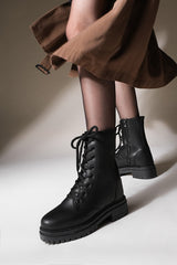 black biker boots