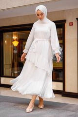 Ruffled Chiffon Dress