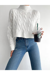 cropped white sweater top