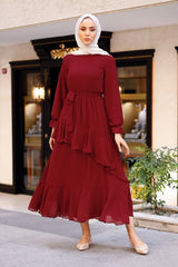 Ruffled Chiffon Dress
