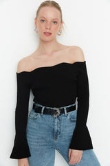 off shoulder knit top