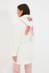 White teddy robe