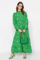 Green Patterned dress