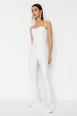 white pearl jumpsuit
