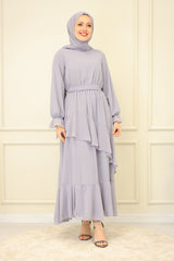 Ruffled Chiffon Dress