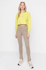 Knitted Pants with Slit
