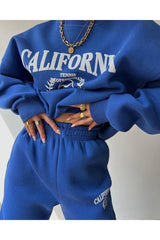 blue oversized co-ord set