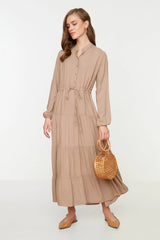 Ruffled modest dress
