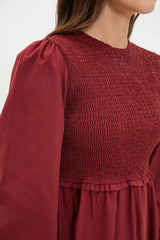 Bordo modest dress