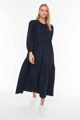Navy modest Dress