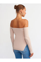 off shoulder ecru top