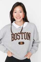 Boston grey sweatshirt