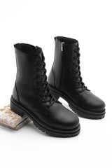 black biker boots