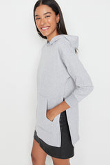 grey oversized sweatshirt